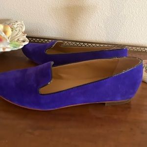 Purple suede like flats